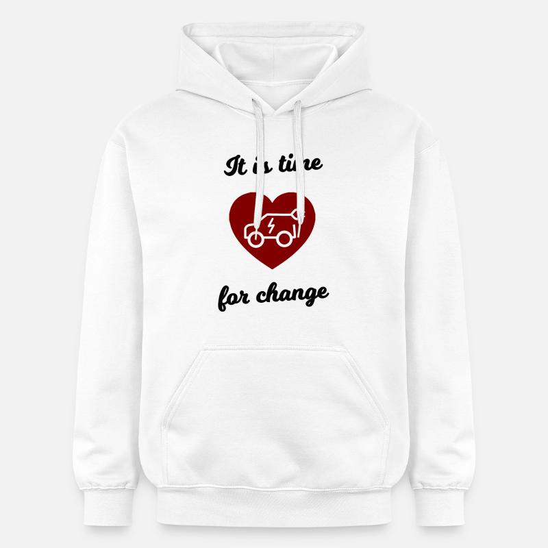 Voitures électriques - Sweat à capuche Softstyle® Gildan Unisexe - blanc