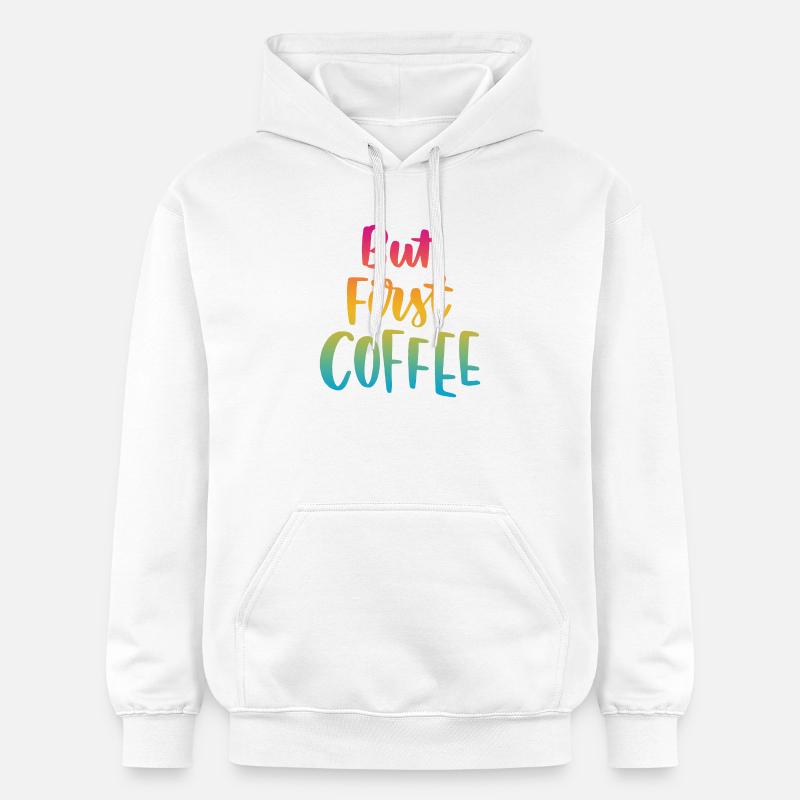 Mais premier café - Sweat à capuche Softstyle® Gildan Unisexe - blanc