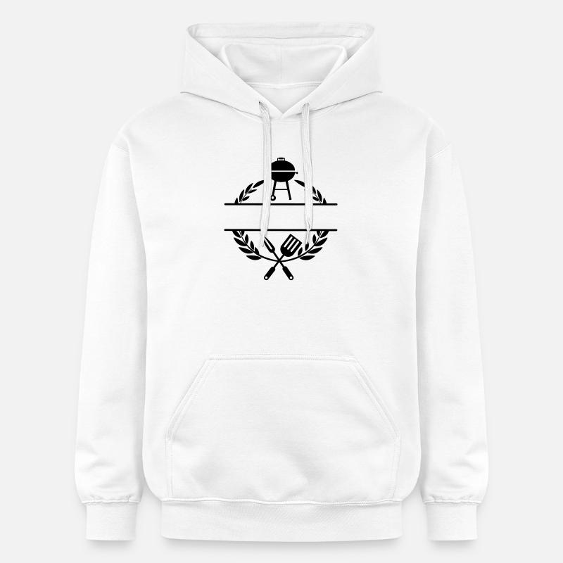 Monogramme BBQ - Sweat à capuche Softstyle® Gildan Unisexe - blanc