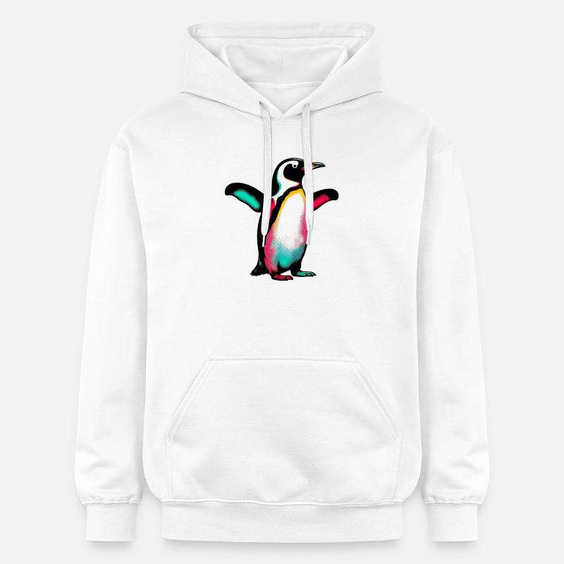 Pingouin - Sweat à capuche Softstyle® Gildan Unisexe - blanc