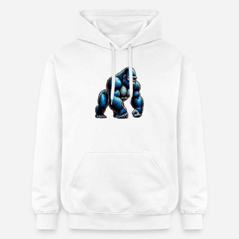 Gorille - Sweat à capuche Softstyle® Gildan Unisexe - blanc