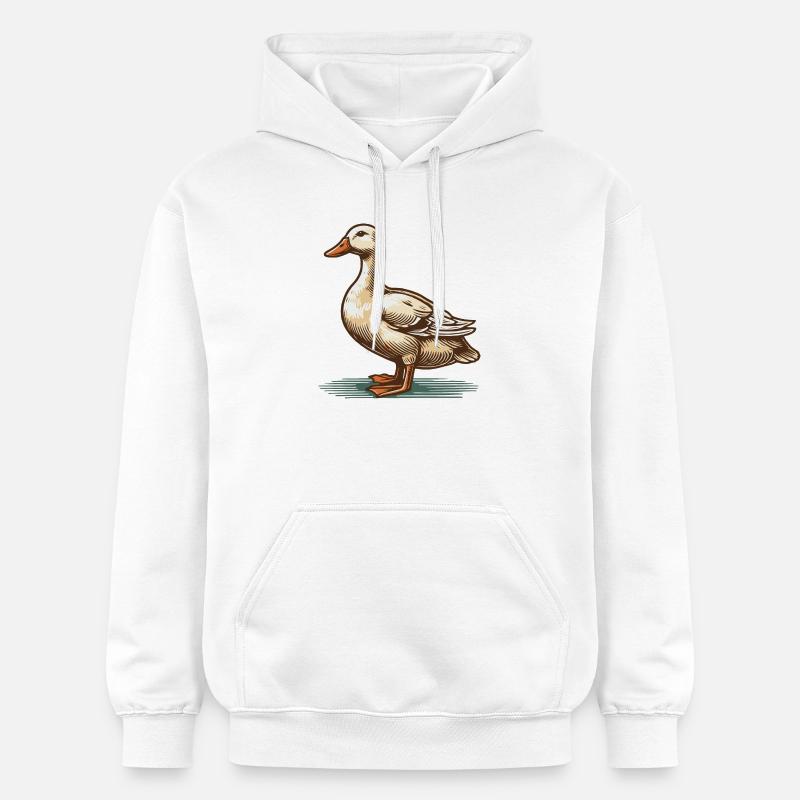 Canard - Sweat à capuche Softstyle® Gildan Unisexe - blanc