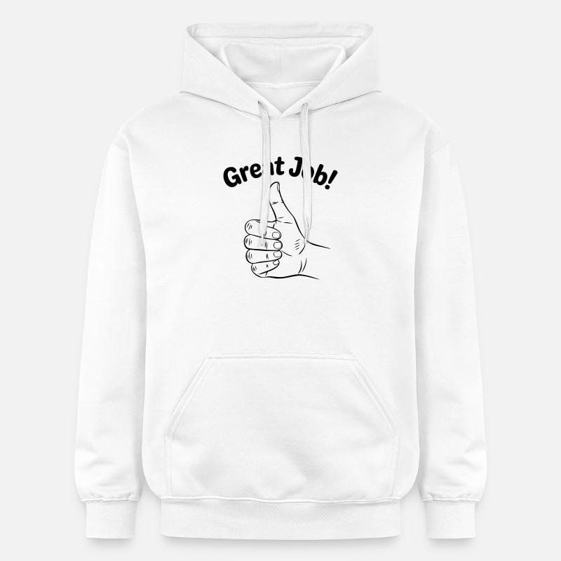 Excellent travail, pouce en l’air - Sweat à capuche Softstyle® Gildan Unisexe - blanc