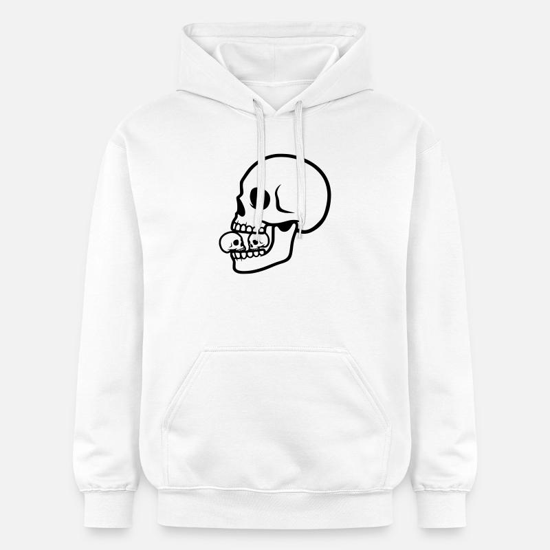 Crâne macabre | Conception d’horreur - Sweat à capuche Softstyle® Gildan Unisexe - blanc