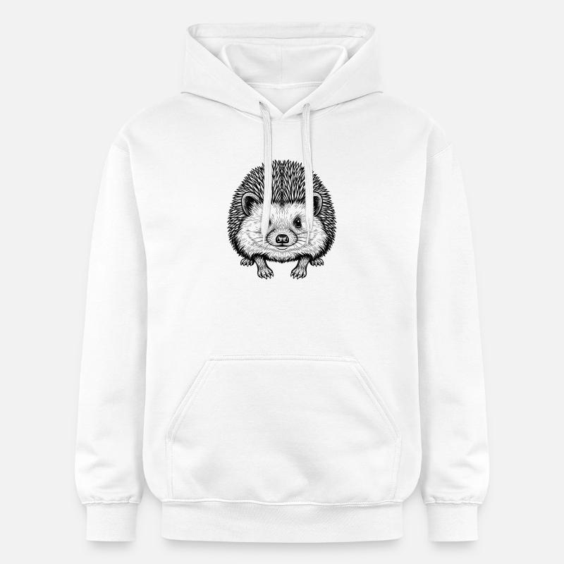 Hérisson - Sweat à capuche Softstyle® Gildan Unisexe - blanc