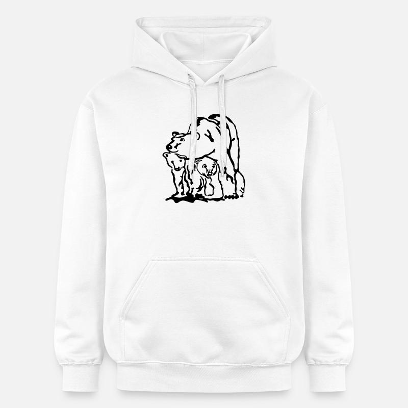 ours blanc - Sweat à capuche Softstyle® Gildan Unisexe - blanc