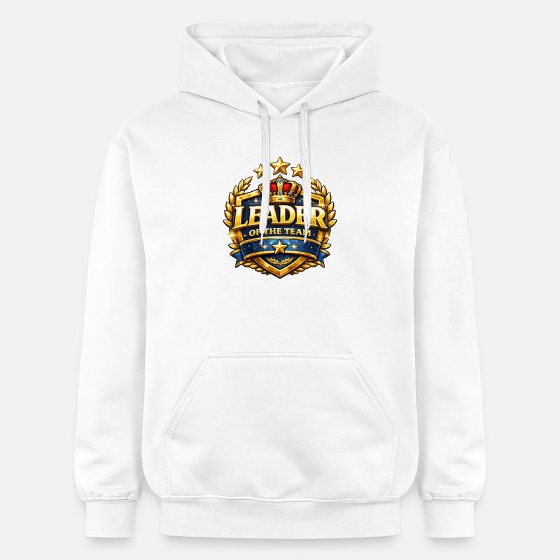Chef de l’équipe Crown Badge - Sweat à capuche Softstyle® Gildan Unisexe - blanc