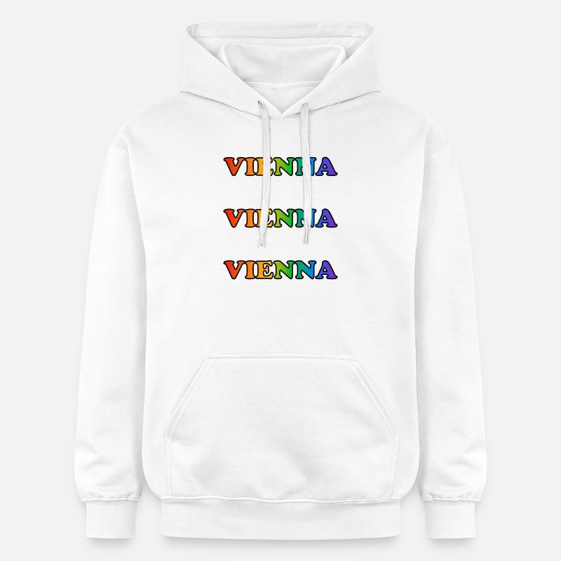 Vienna Rainbow Repeats - Sweat à capuche Softstyle® Gildan Unisexe - blanc