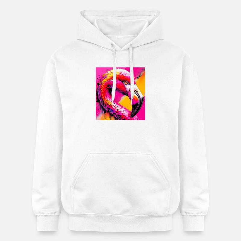 Flamant - Sweat à capuche Softstyle® Gildan Unisexe - blanc