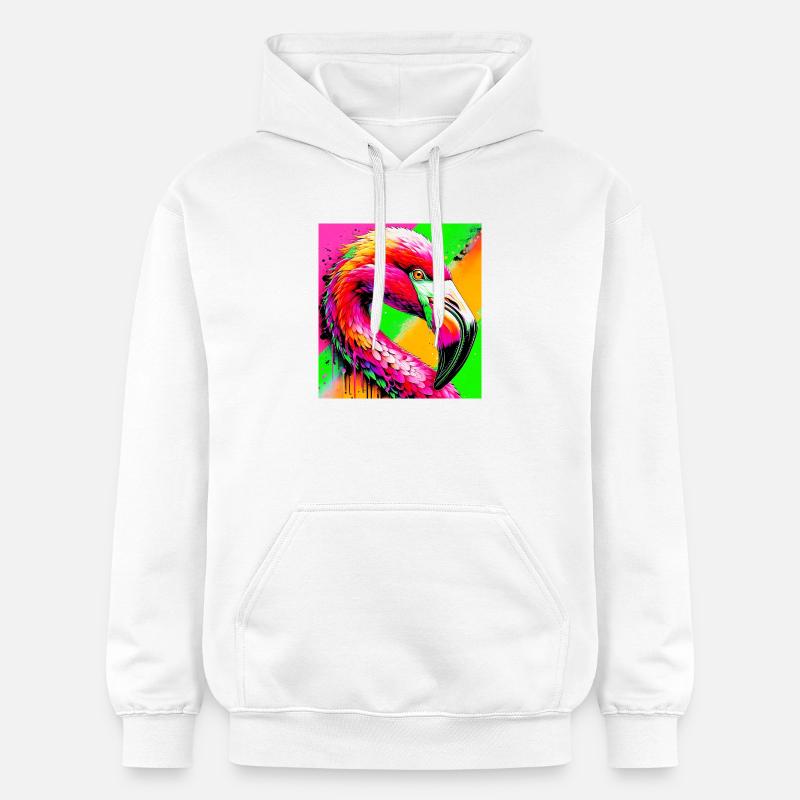 Flamant - Sweat à capuche Softstyle® Gildan Unisexe - blanc