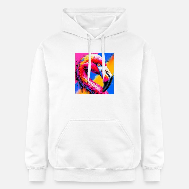 Flamant - Sweat à capuche Softstyle® Gildan Unisexe - blanc