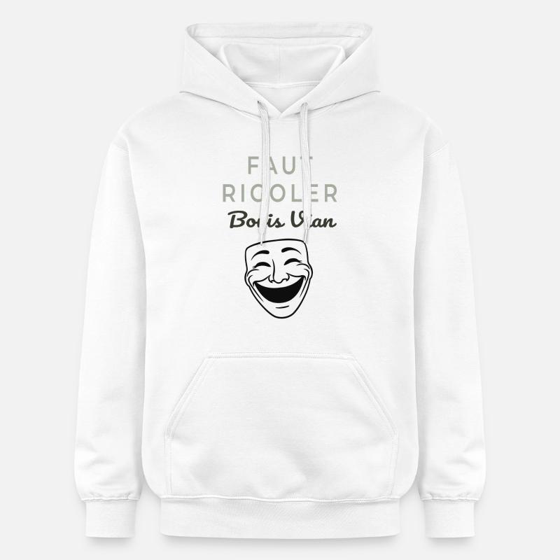 Faut Rigoler Boris Vian - Sweat à capuche Softstyle® Gildan Unisexe - blanc