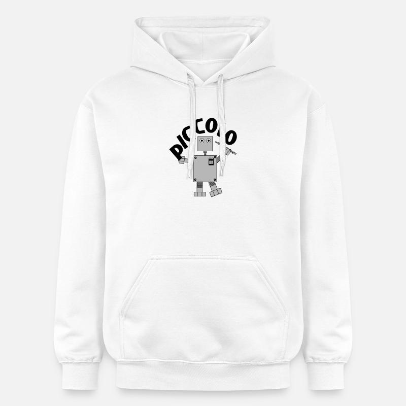 Piccolo Robot Text - Sweat à capuche Softstyle® Gildan Unisexe - blanc