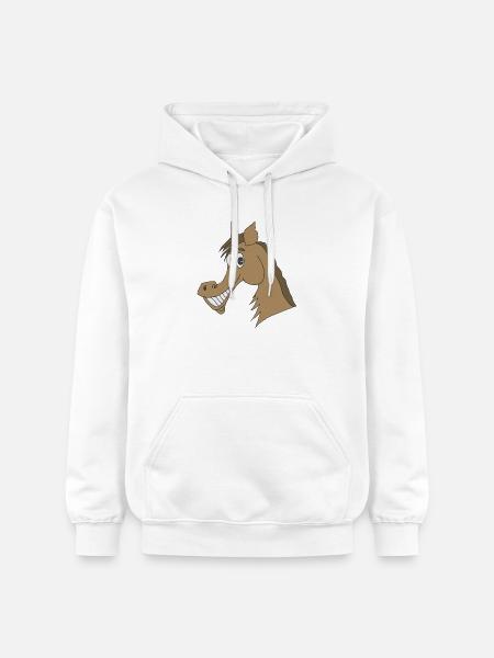 horse head - Gildan Unisex Softstyle® Midweight Hoodie - white
