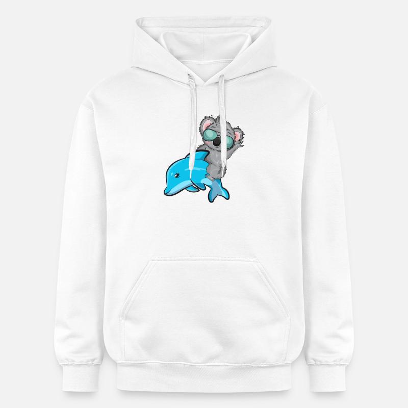 Koala et Delfin - Sweat à capuche Softstyle® Gildan Unisexe - blanc