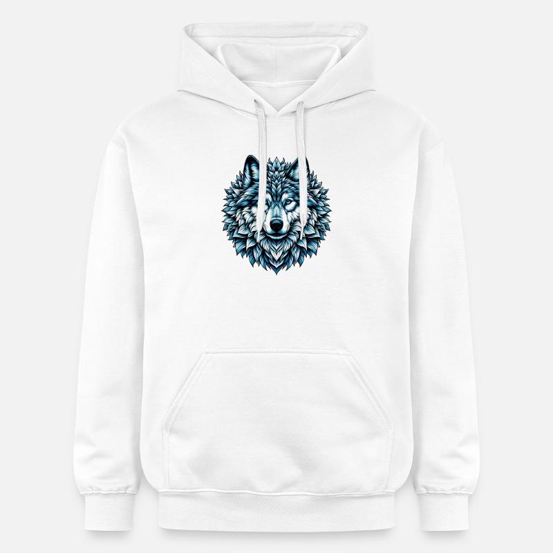 Loup - Sweat à capuche Softstyle® Gildan Unisexe - blanc