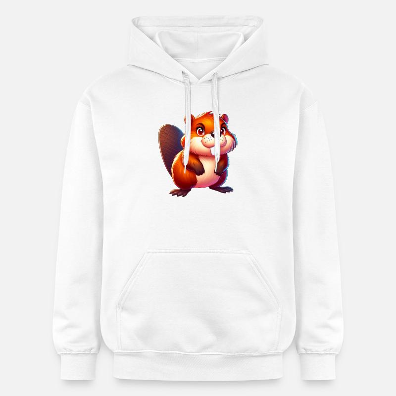 Castor - Sweat à capuche Softstyle® Gildan Unisexe - blanc