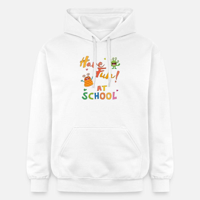 S’amuser à l’école - Sweat à capuche Softstyle® Gildan Unisexe - blanc