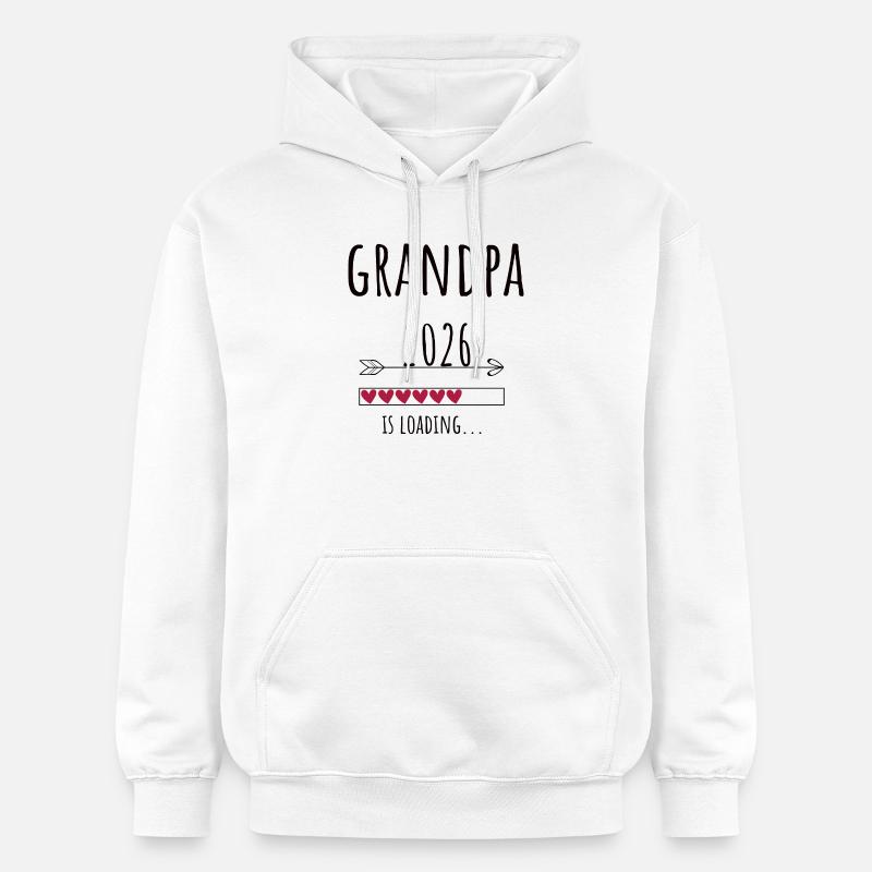 Papy en devenir 2026 Cadeau Grossesse - Sweat à capuche Softstyle® Gildan Unisexe - blanc
