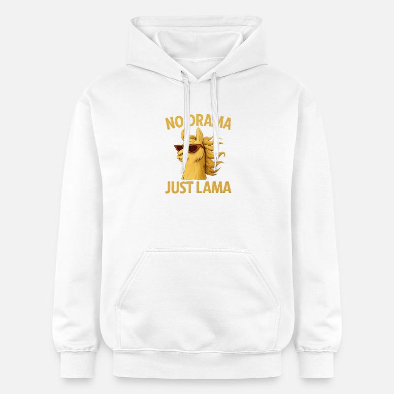 Pas de drame, juste un lama - Sweat à capuche Softstyle® Gildan Unisexe - blanc