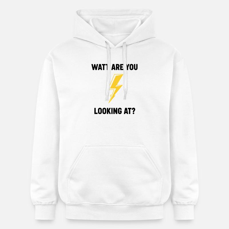 Watt Regardez-vous la conception du boulon - Sweat à capuche Softstyle® Gildan Unisexe - blanc