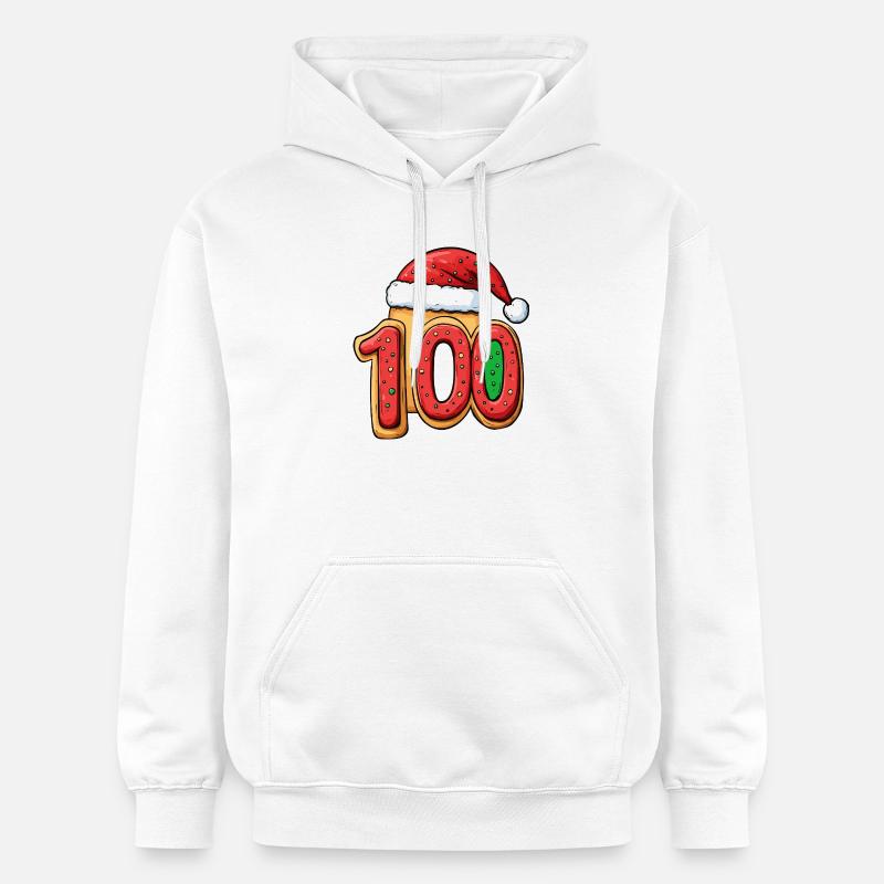 Noël Biscuit Numéro 100 - Sweat à capuche Softstyle® Gildan Unisexe - blanc