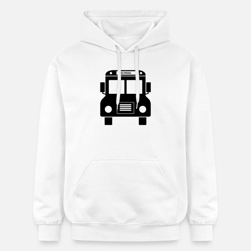 Devant du bus scolaire - Sweat à capuche Softstyle® Gildan Unisexe - blanc