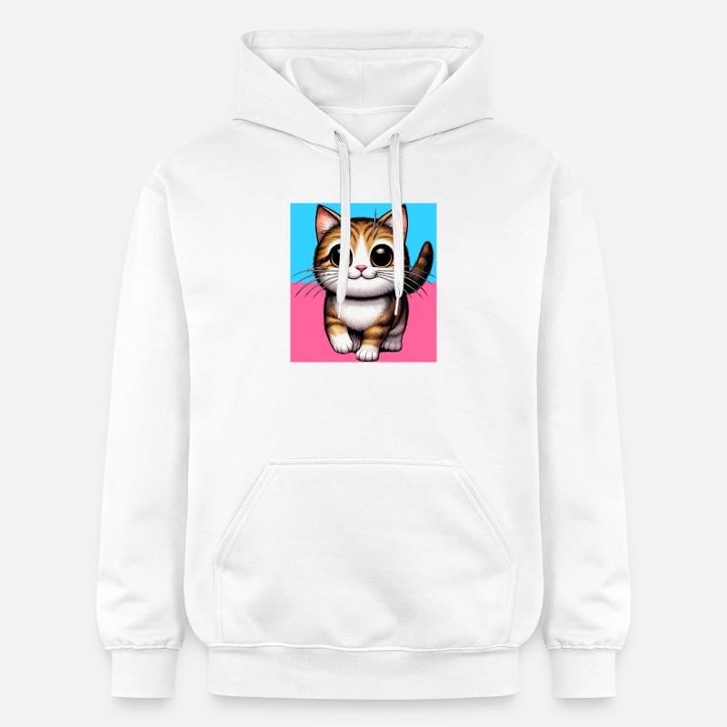 chat - Sweat à capuche Softstyle® Gildan Unisexe - blanc