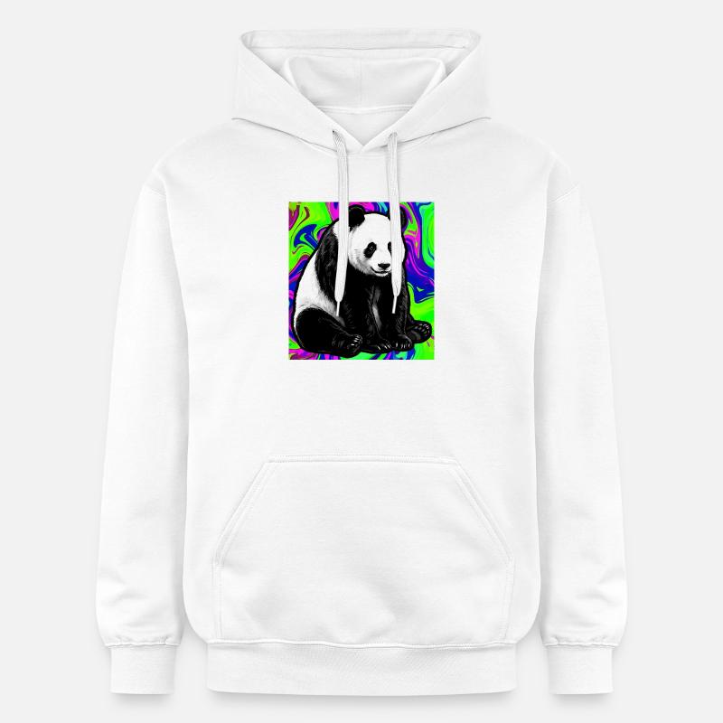 panda - Sweat à capuche Softstyle® Gildan Unisexe - blanc