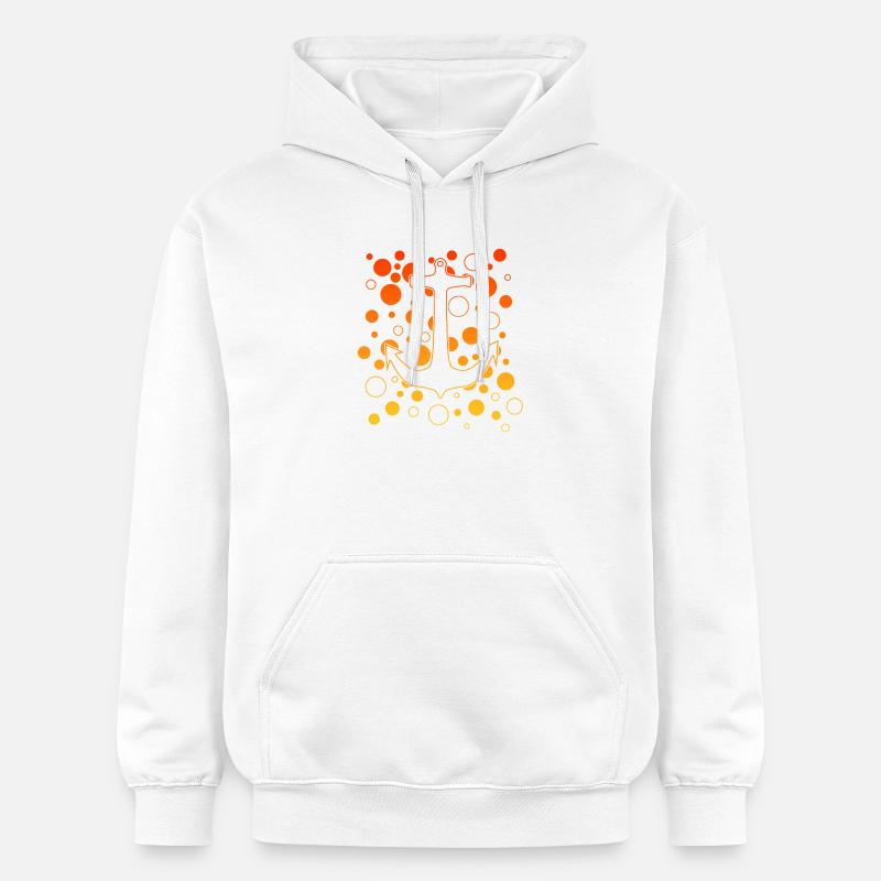 Ancre lumineuse avec bulles - Sweat à capuche Softstyle® Gildan Unisexe - blanc