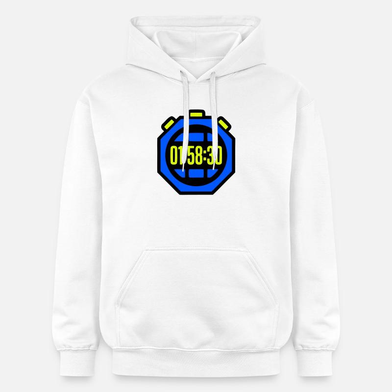 Chronomètre Meilleur Temps Semi-marathon - Sweat à capuche Softstyle® Gildan Unisexe - blanc