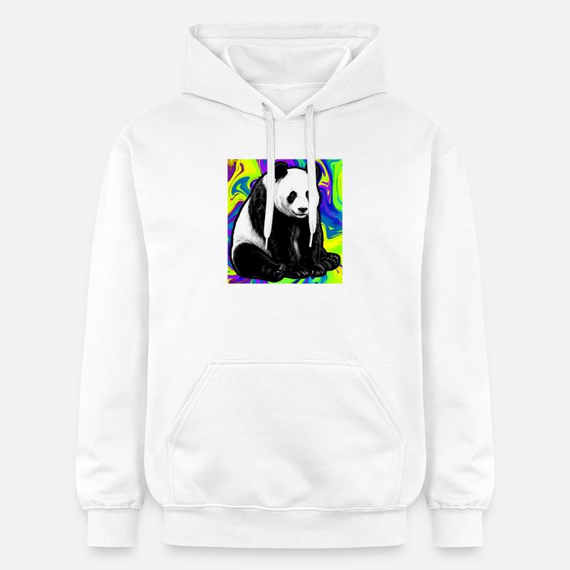 panda - Sweat à capuche Softstyle® Gildan Unisexe - blanc