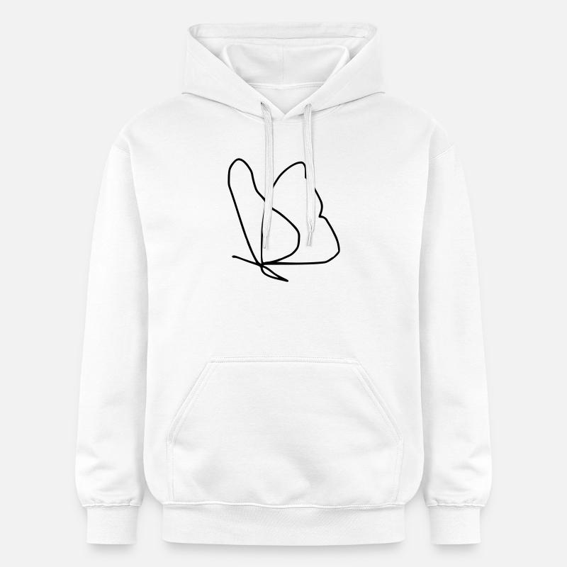Papillon - Sweat à capuche Softstyle® Gildan Unisexe - blanc