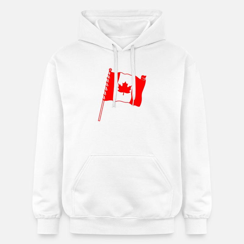 Drapeau : Feuille d’érable du Canada - Sweat à capuche Softstyle® Gildan Unisexe - blanc