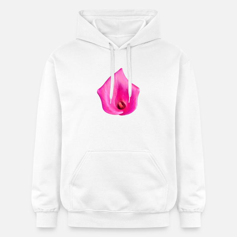 Fleur de Calla Rose - Sweat à capuche Softstyle® Gildan Unisexe - blanc