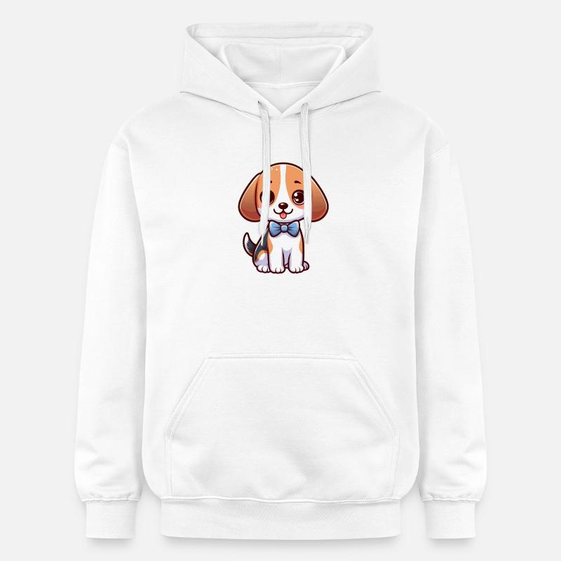 Mignon petit Beagle - Sweat à capuche Softstyle® Gildan Unisexe - blanc