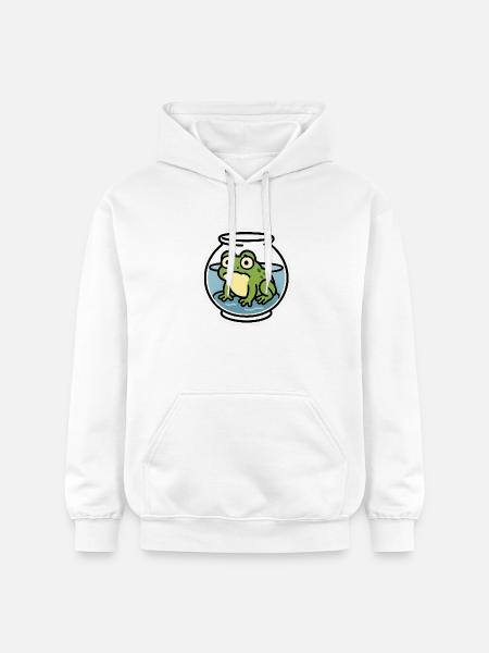 Frog in a Bowl - Gildan Unisex Softstyle® Midweight Hoodie - white