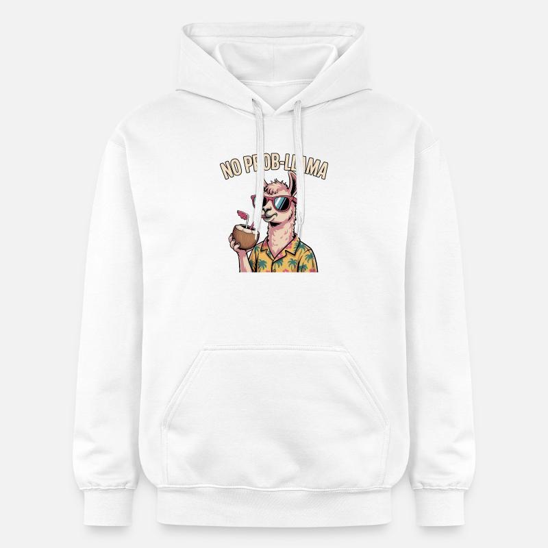 Kein Problem, ein lustiges Lama - Gildan Unisex Softstyle® Midweight Hoodie - Weiß