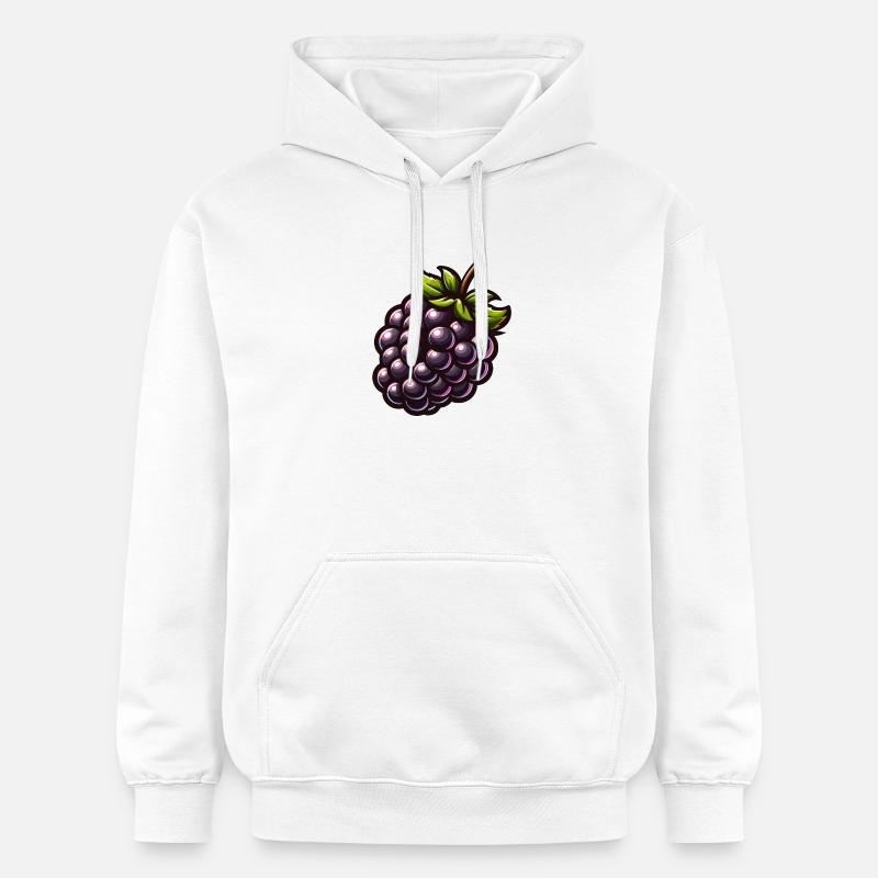 Mûre Stylisé Vibrant pour Accents Naturels - Sweat à capuche Softstyle® Gildan Unisexe - blanc