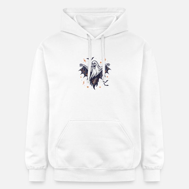Fantôme Halloween Ailes Déployées - Sweat à capuche Softstyle® Gildan Unisexe - blanc