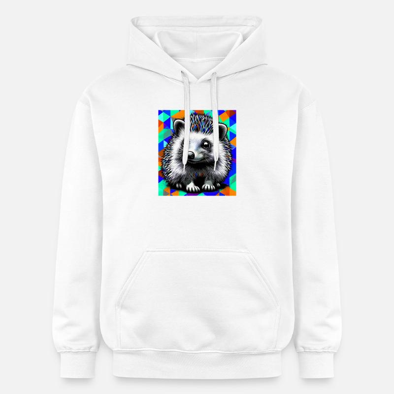 hérisson - Sweat à capuche Softstyle® Gildan Unisexe - blanc