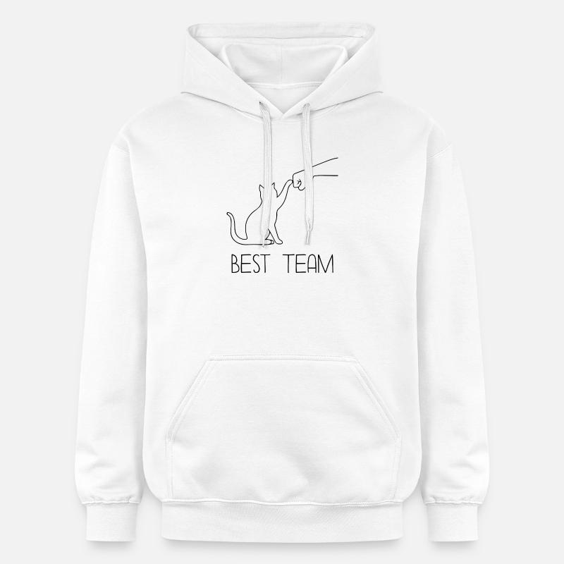 Équipe Chat Poing - Sweat à capuche Softstyle® Gildan Unisexe - blanc