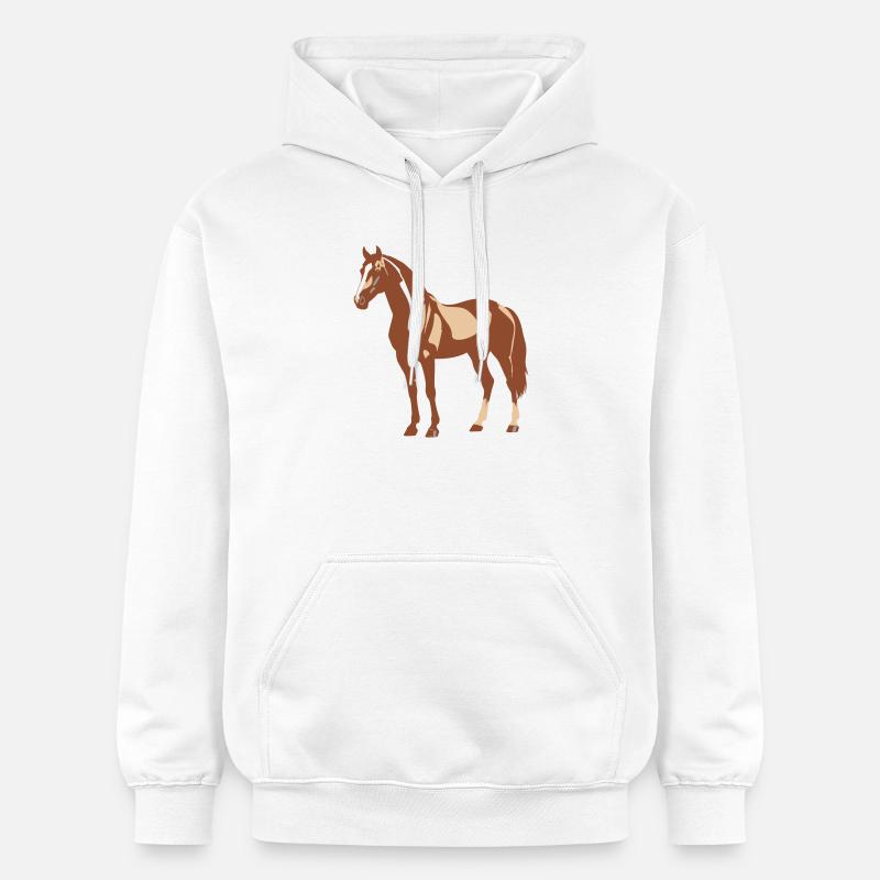 Conception de chevaux - Sweat à capuche Softstyle® Gildan Unisexe - blanc