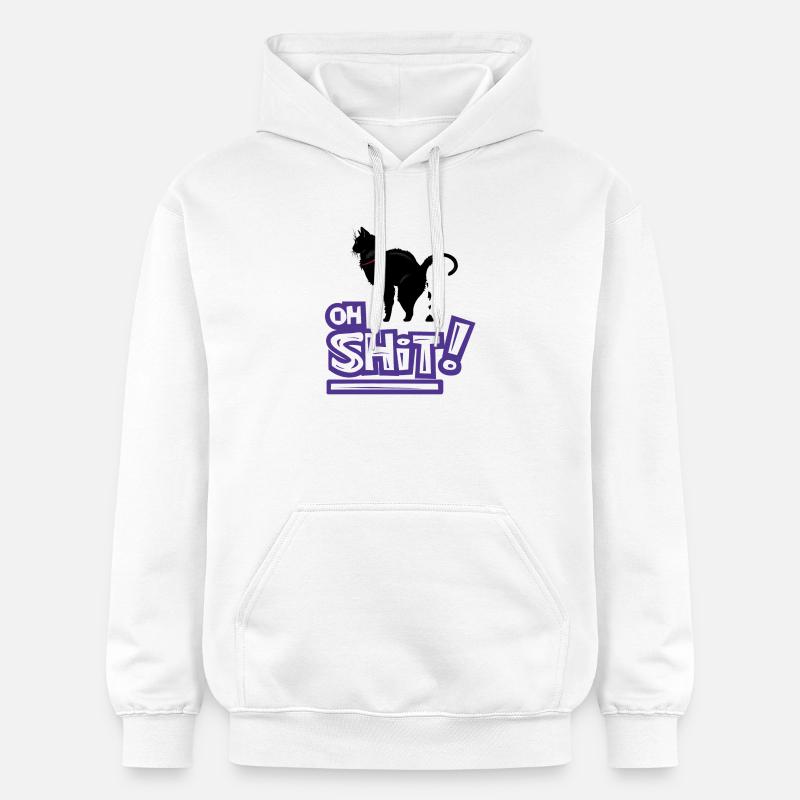 Kat Oh merde Graffiti Exclamation - Sweat à capuche Softstyle® Gildan Unisexe - blanc