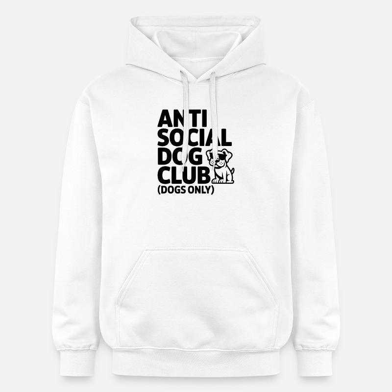 Club antisocial des chiens - Sweat à capuche Softstyle® Gildan Unisexe - blanc