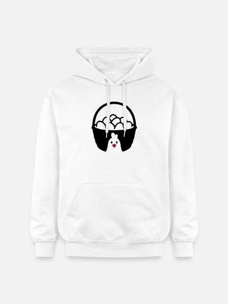 Eierkorb Huhn Icon - Gildan Unisex Softstyle® Midweight Hoodie - Weiß