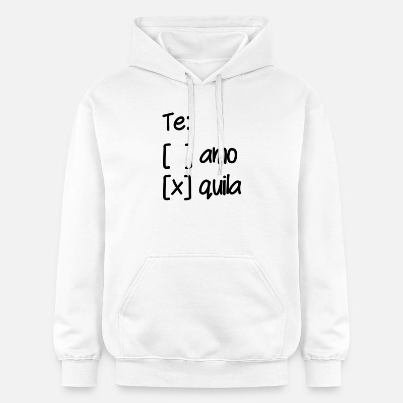 Wahl Te Amo oder Tequila - Gildan Unisex Softstyle® Midweight Hoodie - Weiß