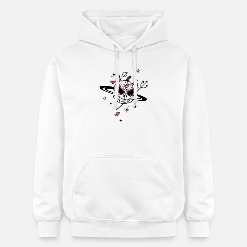 Pumpkin Devil Univers d’Halloween - Sweat à capuche Softstyle® Gildan Unisexe - blanc