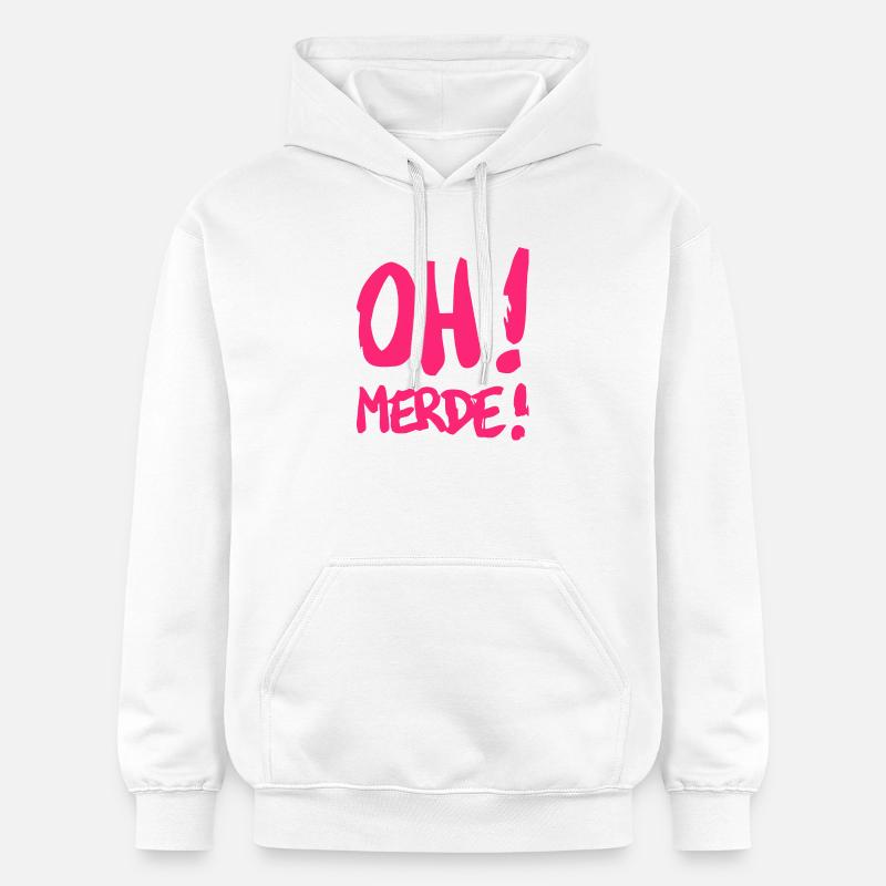 Merde - Sweat à capuche Softstyle® Gildan Unisexe - blanc