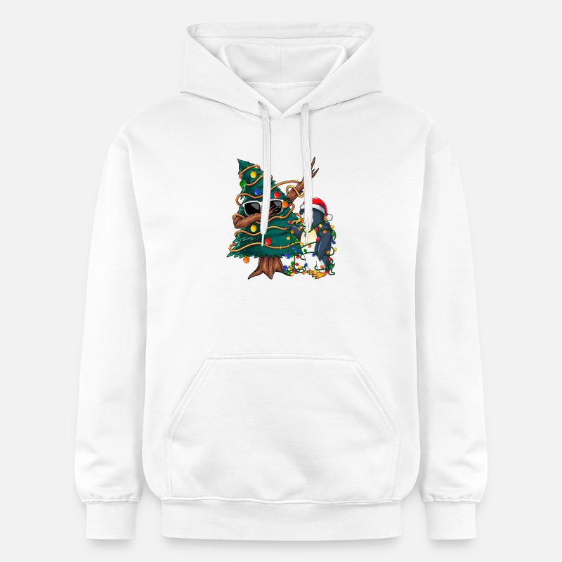 Dapping Tannenbaum -Dapping Weihnachtspullover - Gildan Unisex Softstyle® Midweight Hoodie - Weiß